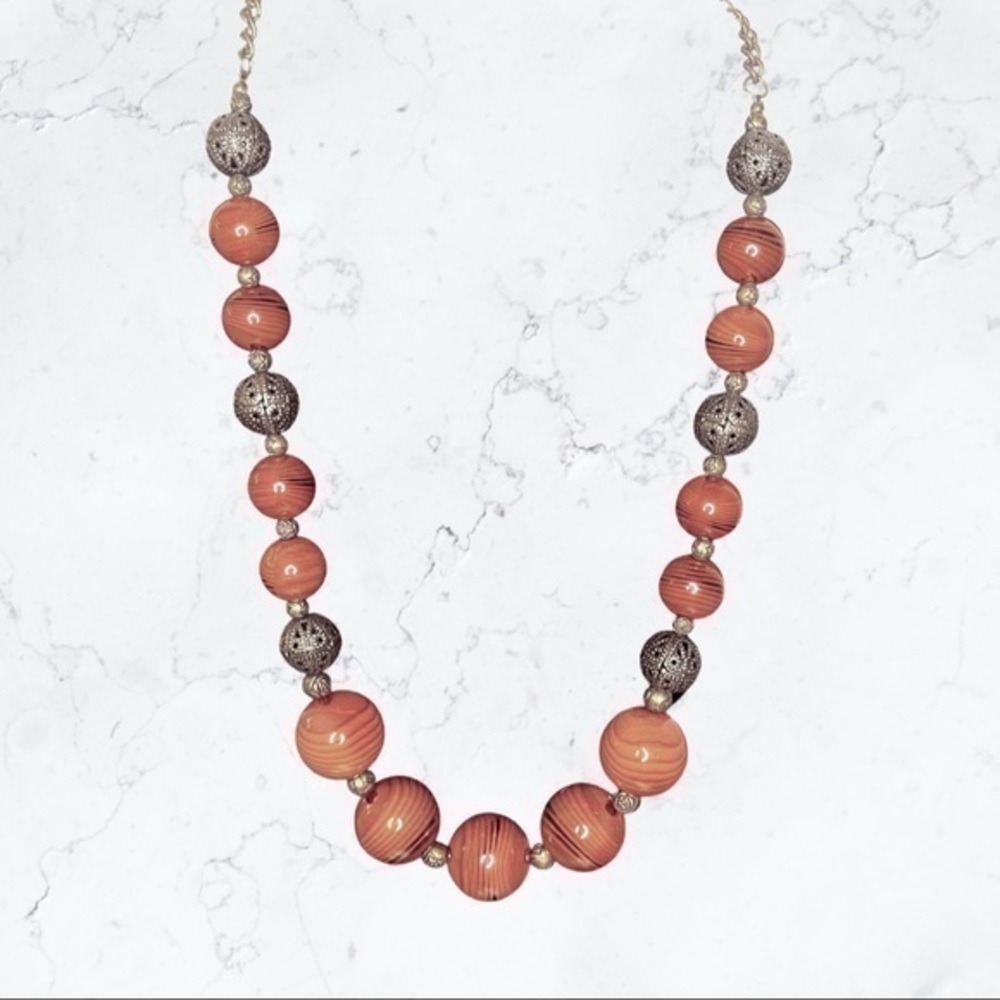 necklace tiger-eye graduated boho OS